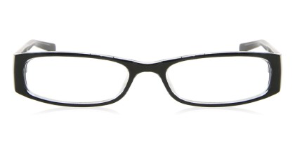 Oval Full Rim Plastic Men's Prescription Eyeglasses Online Black Size +1.00
