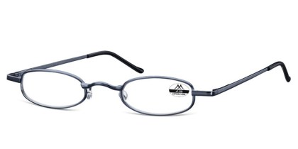 Oval Full Rim Metal Men's Prescription Eyeglasses Online Blue Size +1.50