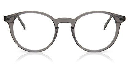 Oval Full Rim Plastic Men's Prescription Eyeglasses Online Grey Size 47