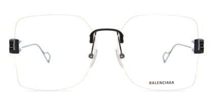 Balenciaga BB0113O Asian Fit 001 Men's Eyeglasses Black Size 60