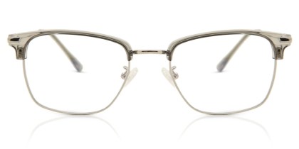 Browline Full Rim TR90 Men's Prescription Eyeglasses Online Grey Size 54