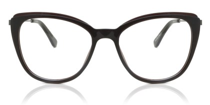 Cat Eye Full Rim Plastic Men's Prescription Eyeglasses Online Brown Size 51