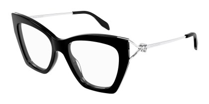 Alexander McQueen AM0376O 001 Men's Eyeglasses Black Size 51