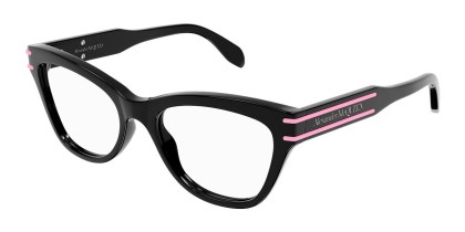 Alexander McQueen AM0401O 003 Men's Eyeglasses Black Size 53