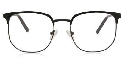 Browline Full Rim Metal Men's Prescription Eyeglasses Online Black Size 51