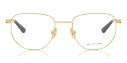 Bottega Veneta BV1301O 001 Men's Eyeglasses Gold Size 50