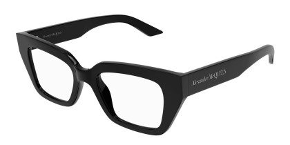 Alexander McQueen AM0453O 001 Men's Eyeglasses Black Size 49