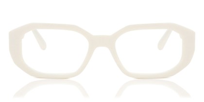 Geometric Full Rim Plastic Men's Prescription Eyeglasses Online White Size 51