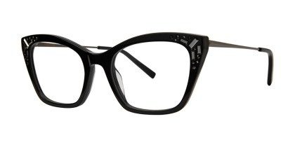 Vera Wang Reesa Black Men's Eyeglasses Black Size 53