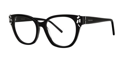 Vera Wang Sadiqua Black Men's Eyeglasses Black Size 52