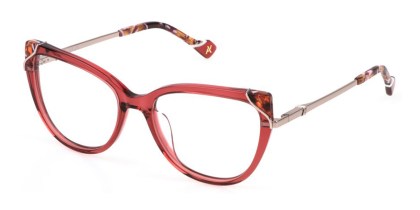 Yalea VYA160 JEANNE 092J Men's Eyeglasses Red Size 54