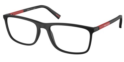 Prada Linea Rossa PS 03QV DG01O1 Men's Eyeglasses Black Size 57