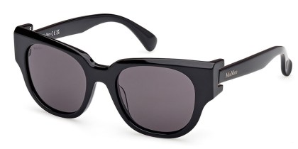 Max Mara MM0138 With Clip On 01A Men's Eyeglasses Black Size 51