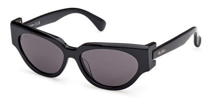 Max Mara MM0139 With Clip On 01A Men's Eyeglasses Black Size 55