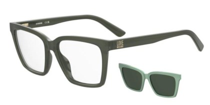 Moschino Love MOL661/C with Clip-On 1ED/QT Men's Eyeglasses Green Size 54