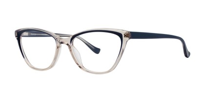 Kensie Prismatic Navy Linen Men's Eyeglasses Brown Size 53