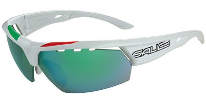 Salice 005 ITA RWP Polarized BIANCO/RW VERDE Men's Sunglasses White Size Large