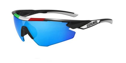 Salice 012 ITA NERO/RW BLU Men's Sunglasses White Size 140