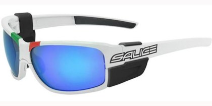 Salice 015 ITA BIANCO/RW BLU Men's Sunglasses White Size Standard