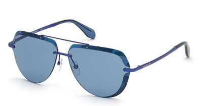 Adidas Originals OR0018 90V Men's Sunglasses Blue Size 63