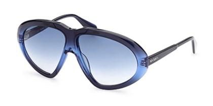 Max & Co. MO0001 92W Men's Sunglasses Blue Size 60