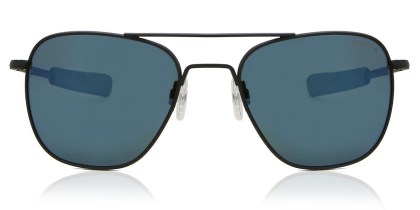 Randolph Engineering Aviator Polarized AF245 Men's Sunglasses Black Size 55