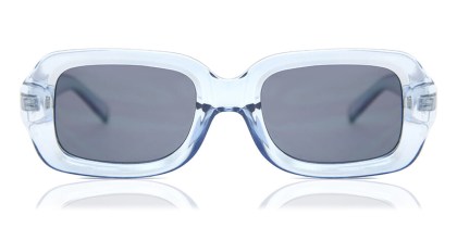 Rectangle Full Rim Plastic Men's Sunglasses Blue Size 49