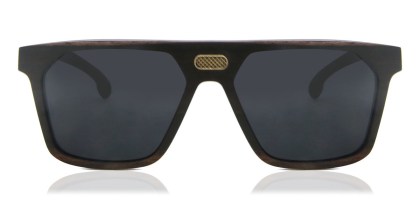 Pilot Full Rim Plastic Men's Sunglasses Brown Size 56