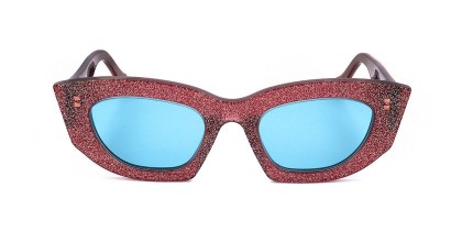 Agent Provocateur Kitti Glamorama Dark Pink Glitter Men's Sunglasses Pink Size 50