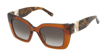 Nina Ricci SNR378V 0893 Men's Sunglasses Brown Size 50
