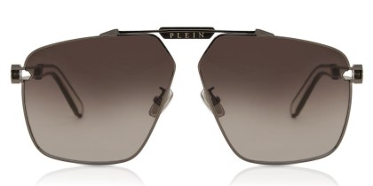 Philipp Plein SPP049M 0584 Men's Sunglasses Silver Size 63