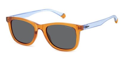 Polaroid PLD 8060/S Kids Polarized L7Q/M9 Kids' Sunglasses Orange Size 46